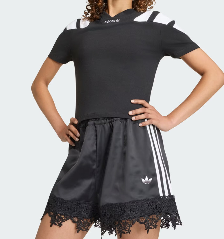adidas Originals Satin Lace Loose Shorts Women Lifestyle Casual AsiaFit LD1813