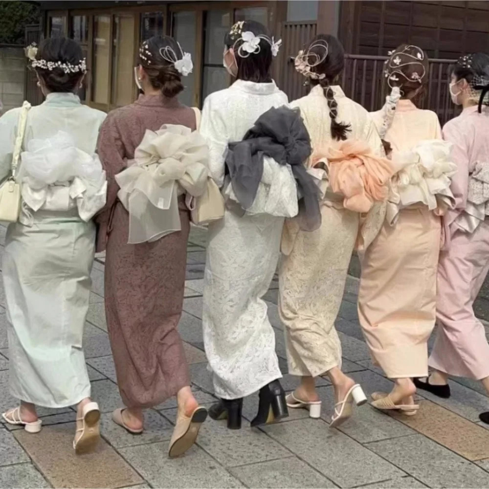 Japanese Double Layer Lace Kimono for Women – Formal Traditional Style