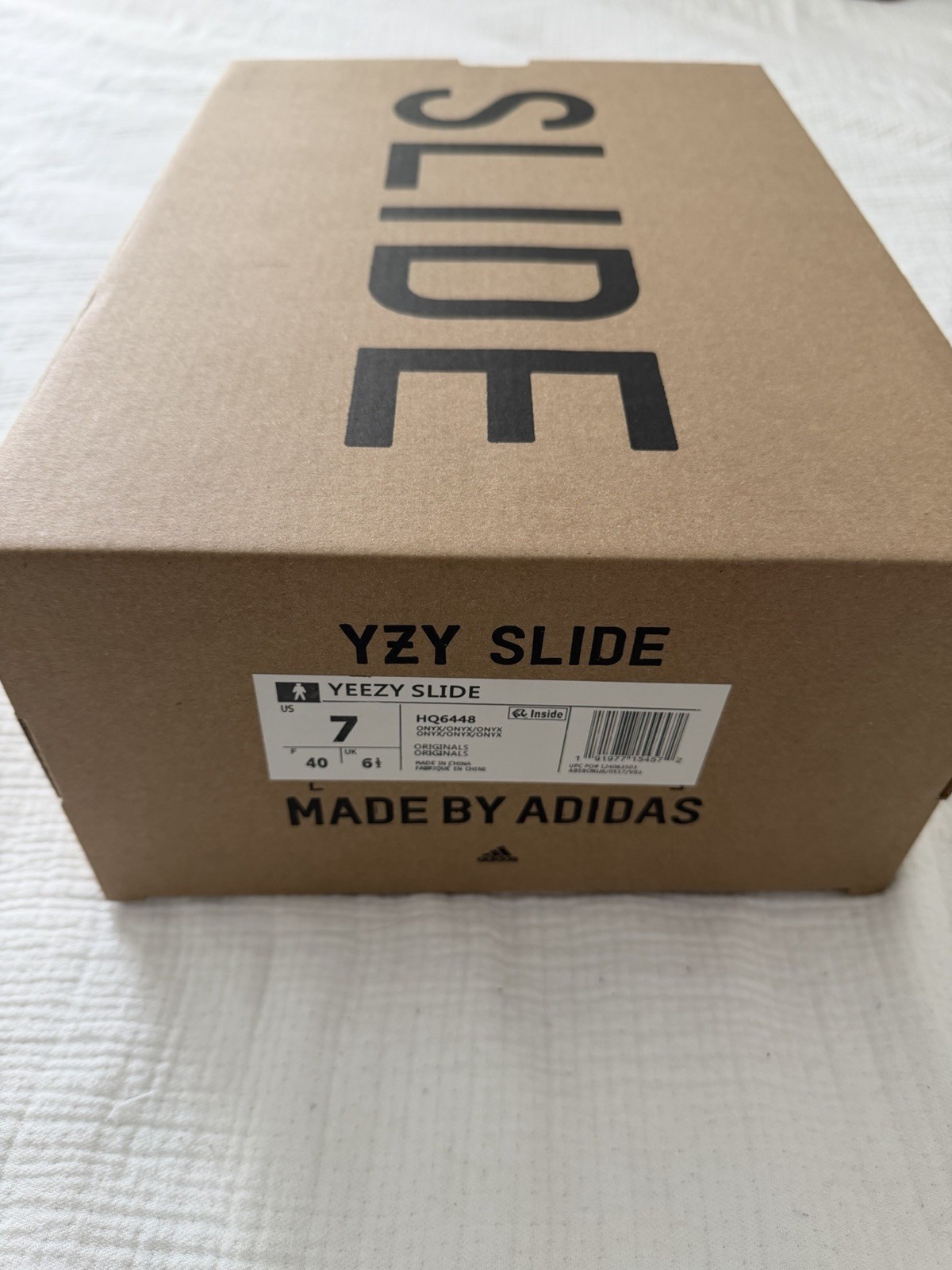 Adidas Yeezy Slide Onyx Size 7 NWOB HQ6448