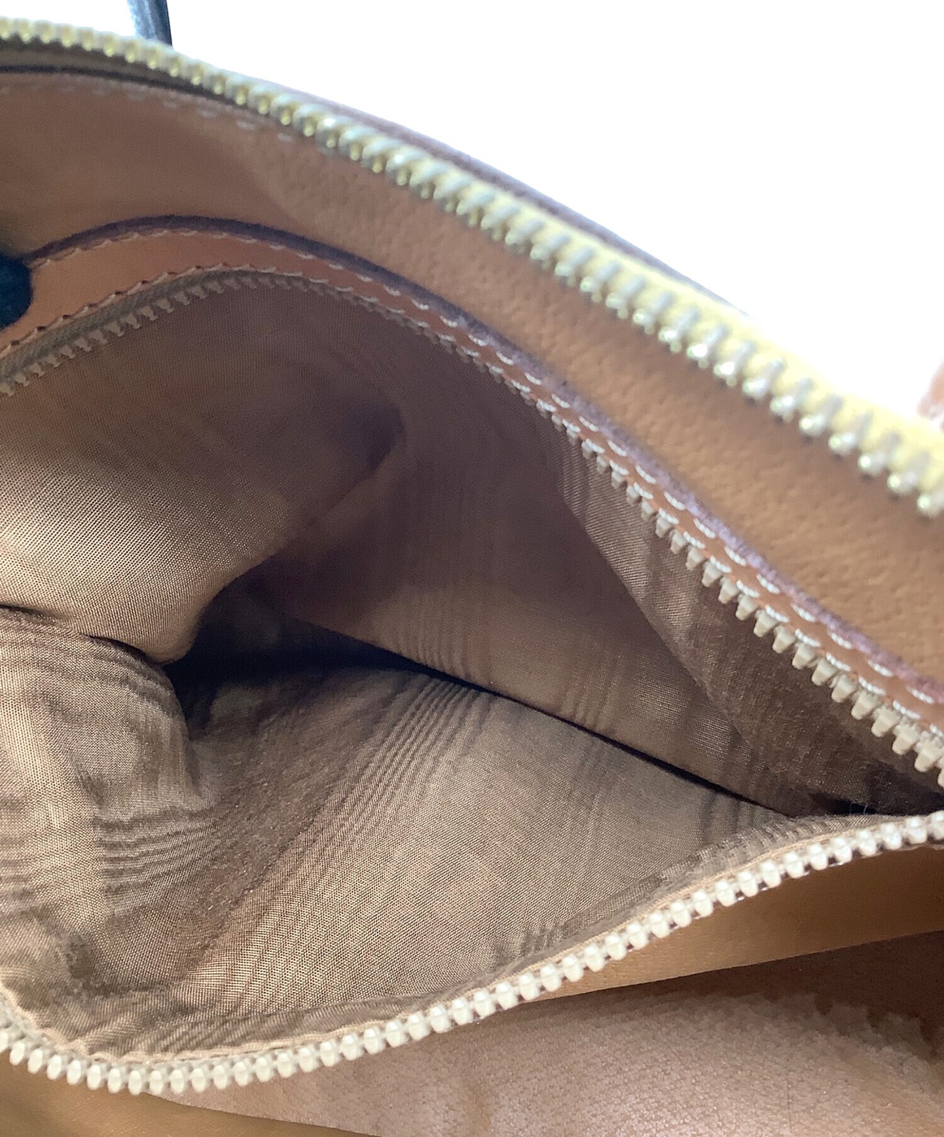 CELINE 2WAY Shoulder Handbag Beige Leather Women Pre-owned Italy Japan F/S USED