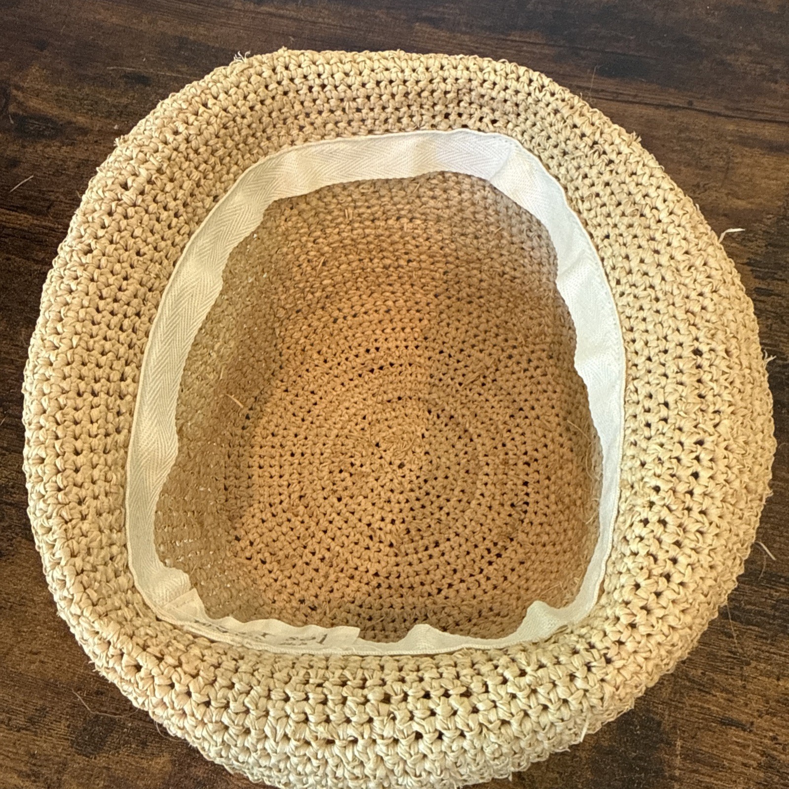 Mar Y Sol Handwoven Raffia Sun Hat Natural Straw Short Brim Madagascar Artisan