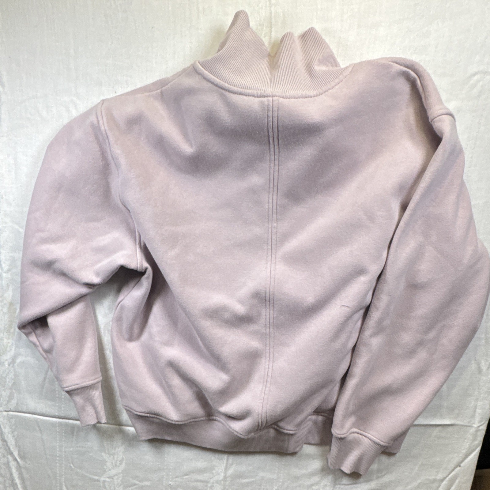 Avia Women’s 1/4 Zip Mock Neck Pullover, Solid Purple, XL (16-18)