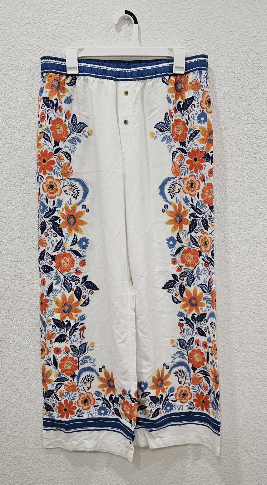 Anthropologie Floral Flannel Pajama Pants Size L