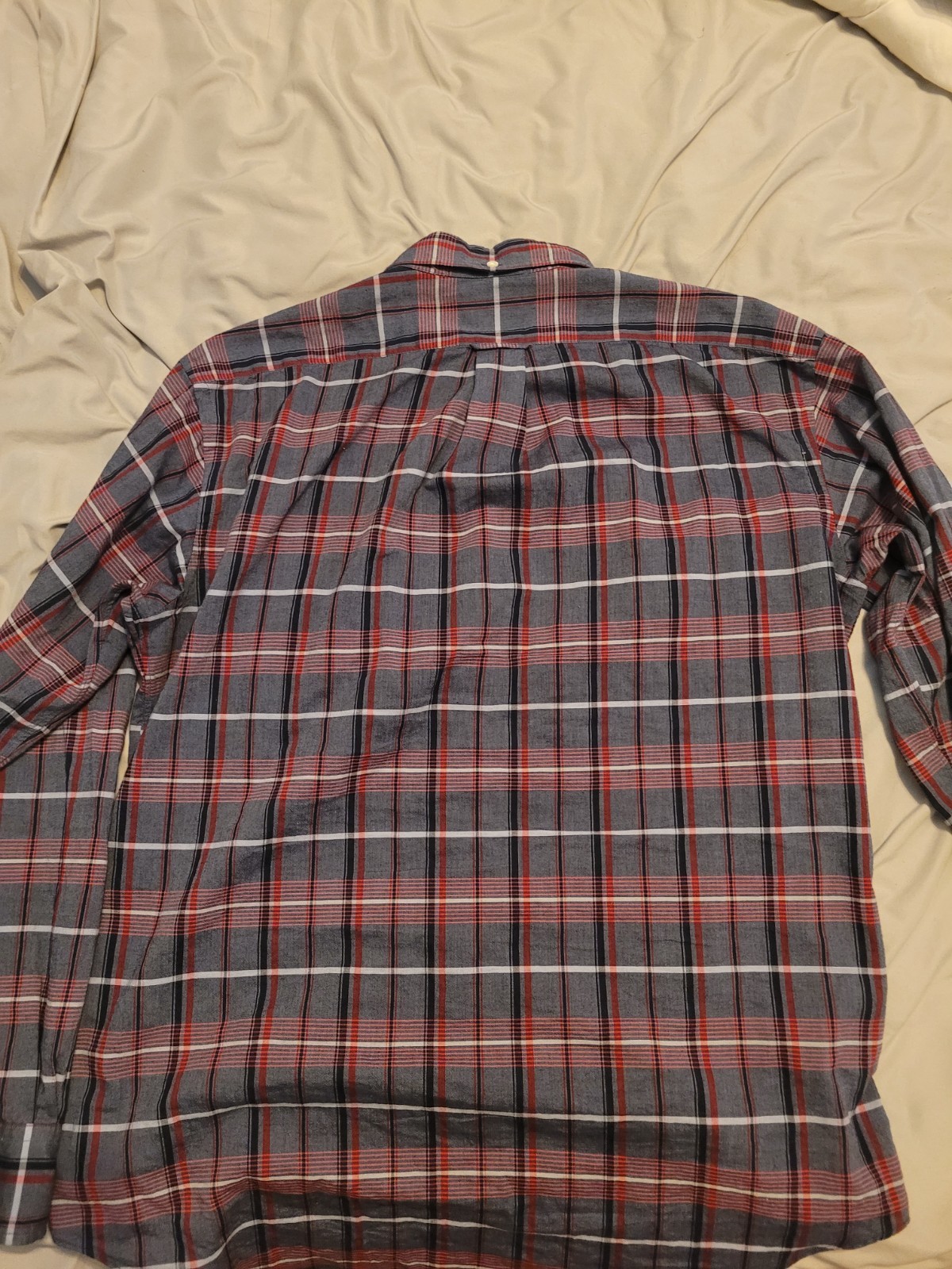 Kamakura VINTAGE IVY BUTTON-DOWN BLUE MADRAS PLAID John Coltrane 16.5 M/L
