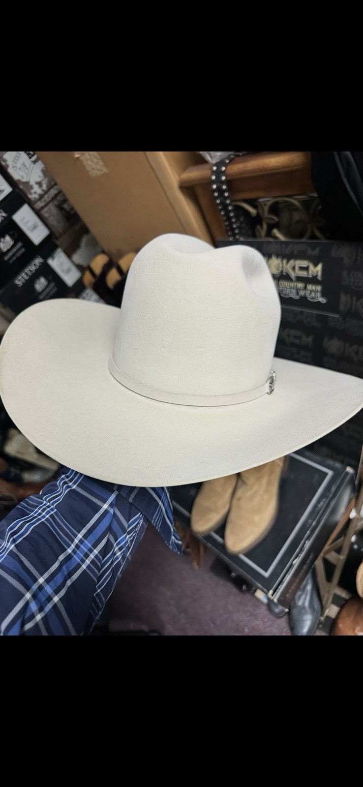 STETSON HAT 30X SIZE 7 3/8 BEAVER RANCHER SILVERBELLY WESTERN