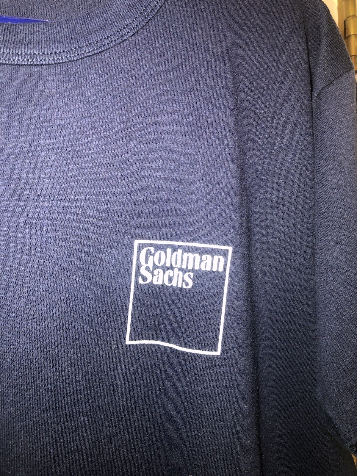 Vintage Goldman Sachs Logo Russell T-Shirt Size Large Made In USA VERY RARE 80s