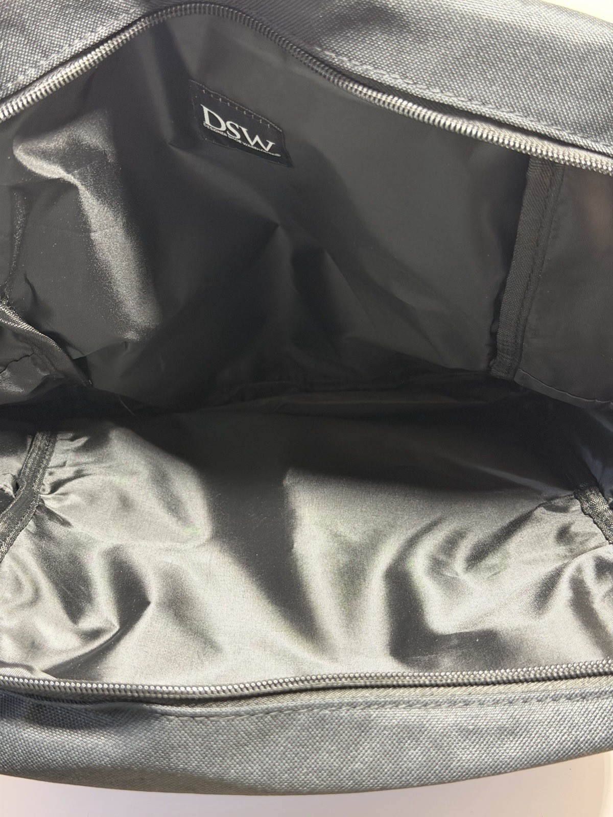 DSW Designer Shoes Warehouse Backpack Travel Bag Black Polyester Fiber Fill New