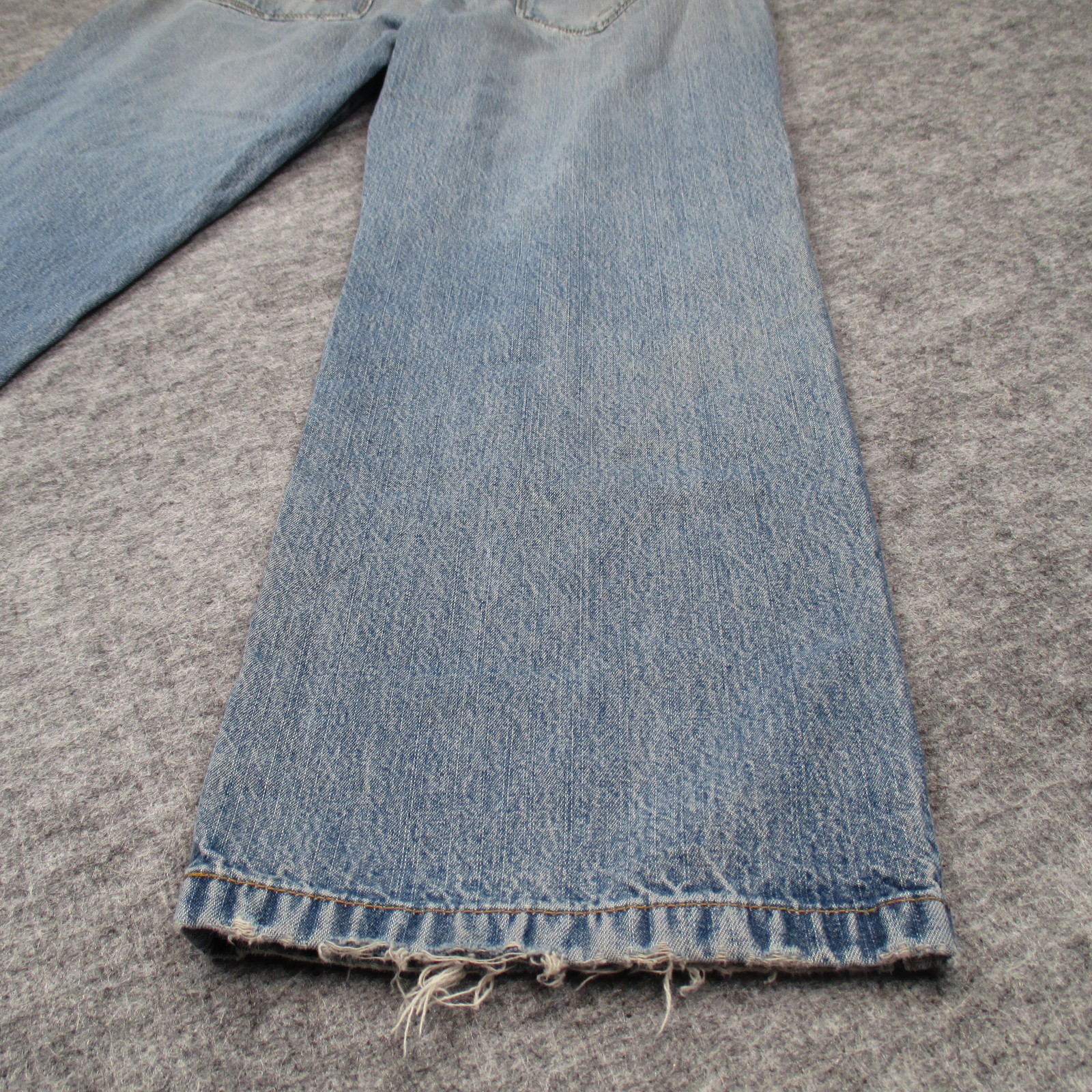 DKNY Jeans Mens Jeans 33×30 Blue Straight Leg Distressed Denim Y2K 100% Cotton
