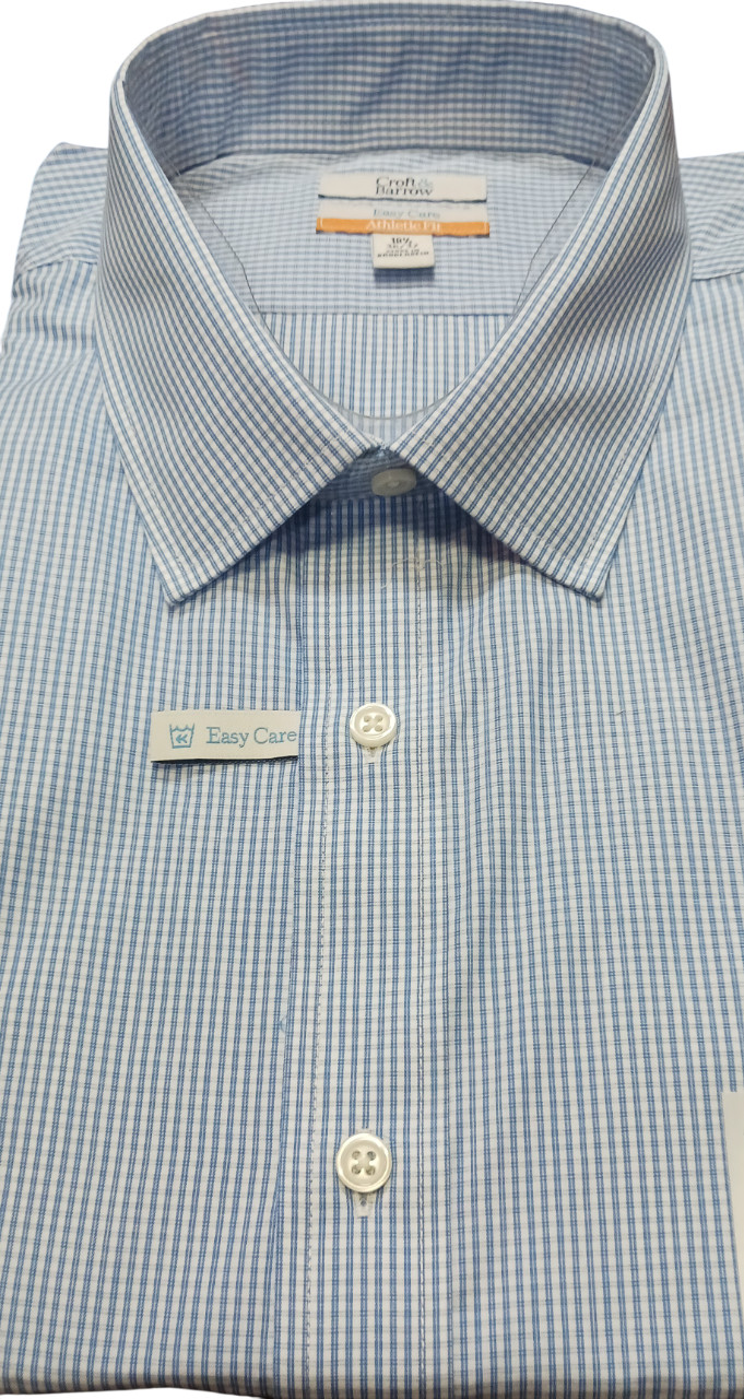 Croft & Barrow Athletic-Fit Easy-Care Button-Down Mens Dress Shirt 181/2 (36/37)