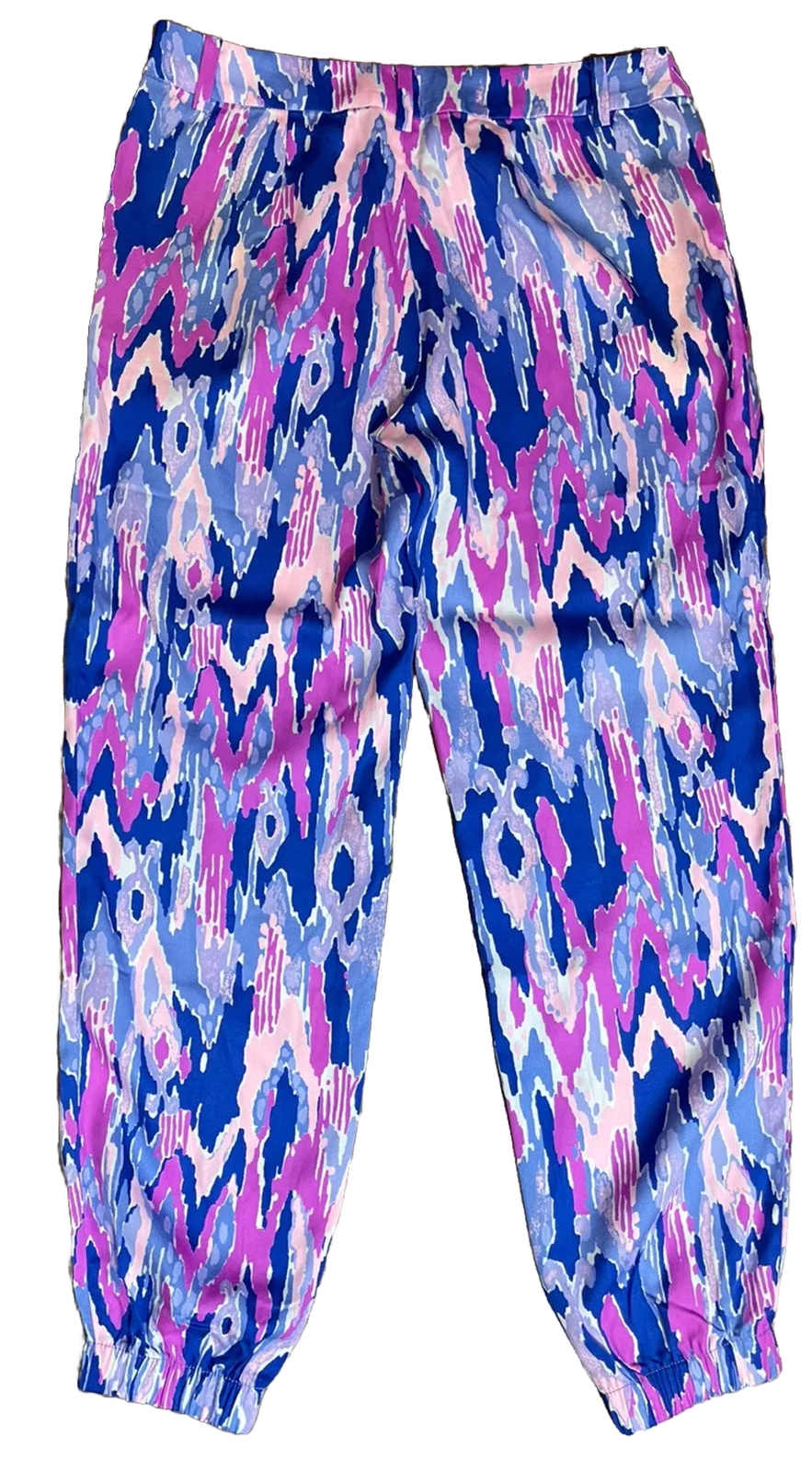 Lilly Pulitzer Jogger Pants Saffron Multicolor One Too Many Size 00 EUC