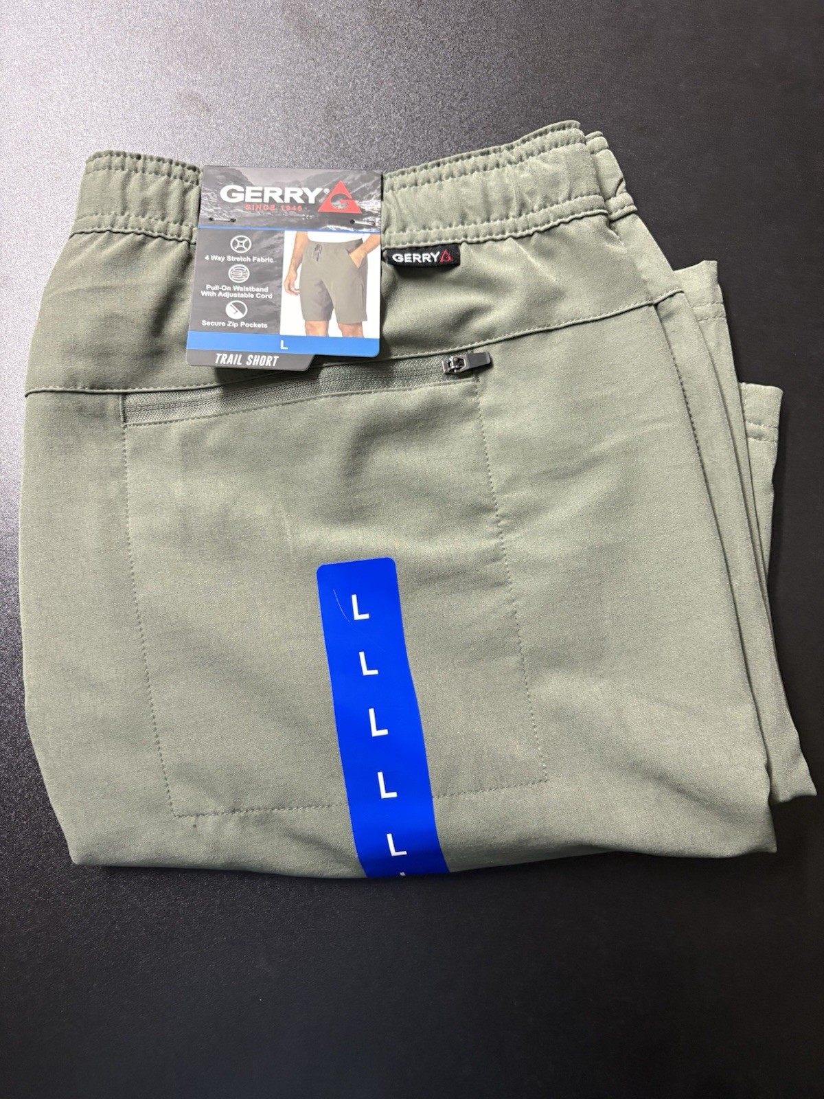 Gerry Men’s Trail Shorts Lightweight Performance Active Draw String