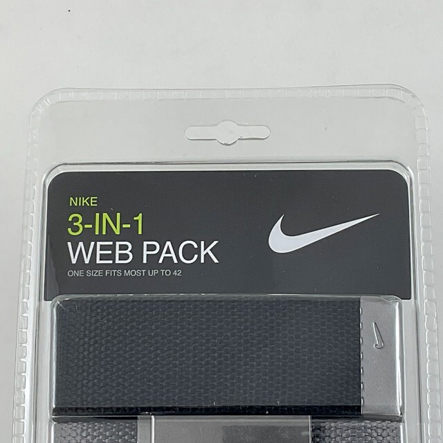 NIKE MENS WEB BELT 3 IN 1 PACK BLACK/GREY/NAVY FIT SIZE UP TO 42″ NEW!! 18650