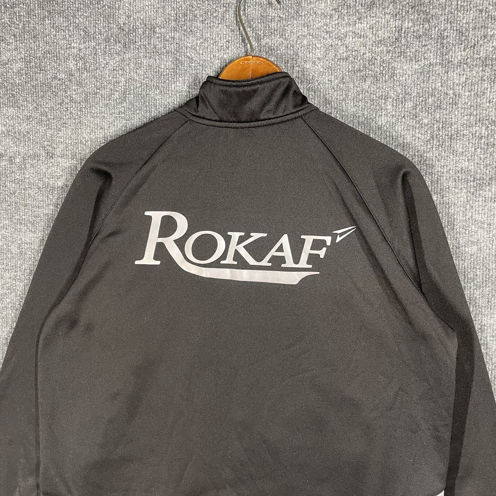 VINTAGE Republic of Korea Air Force Sweatshirt Jacket Medium South ROKAF Zip