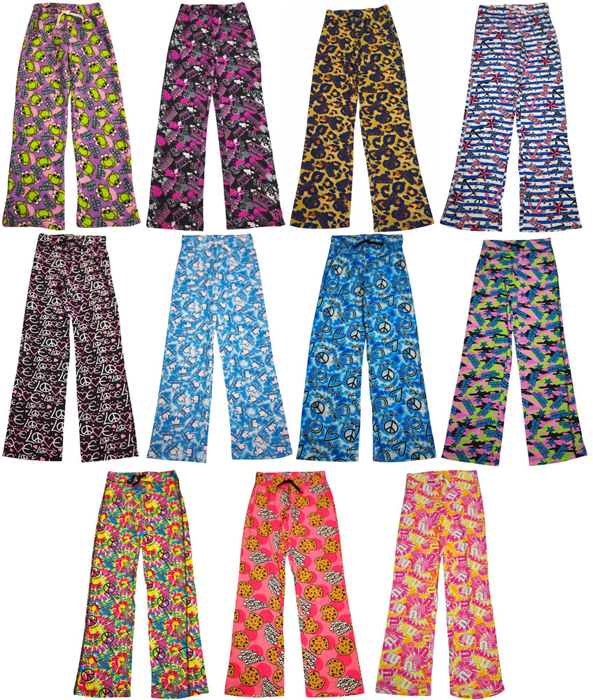 Fancy Girlz Girl’s Junior Women’s Soft Cotton Cozy Lounge Pants – 11 Prints