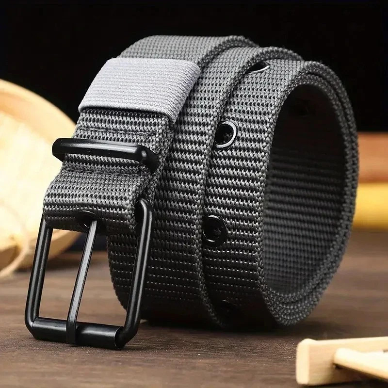 Men Nylon Canvas Tactical Belt Heavy Duty Quick Release Buckle Work Belt