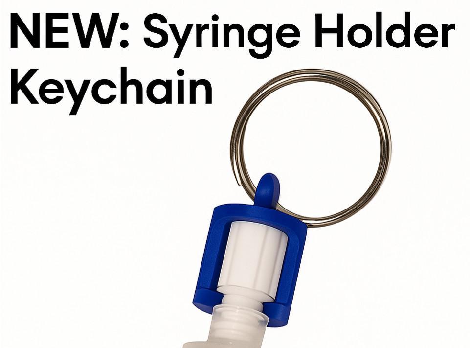 Normal Saline/Syringe Holder Clip Keychain – Nurses, Medics, and More!