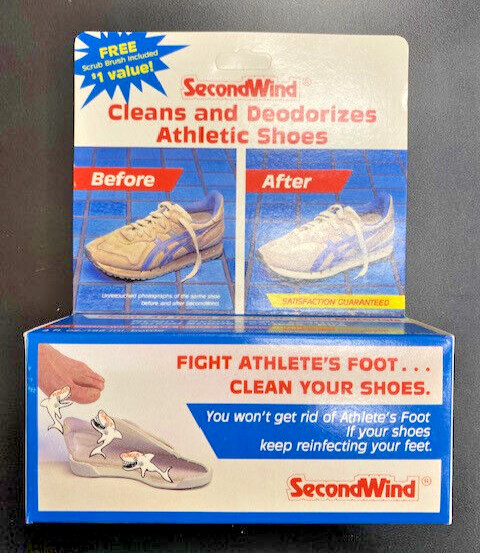 Secondwind Athletic Shoe Cleaner Deodorizer New In Box Leather Nylon Concentrate