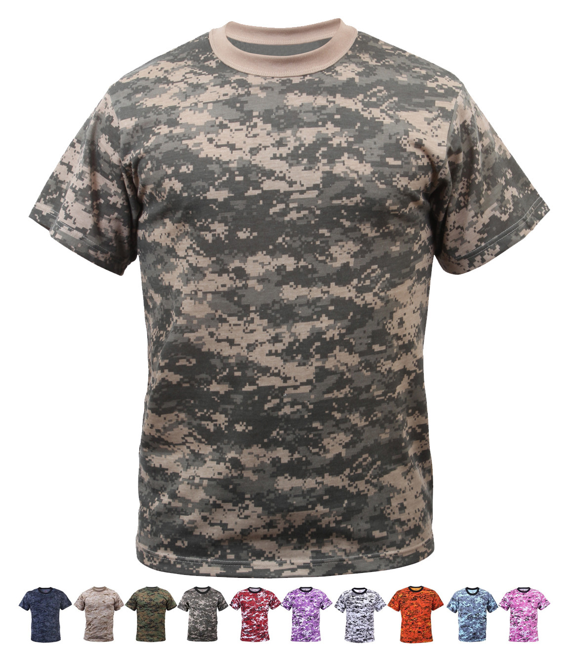 Rothco Digital Camo Tactical T-Shirt Pixel Camouflage Short Sleeve Army Shirt