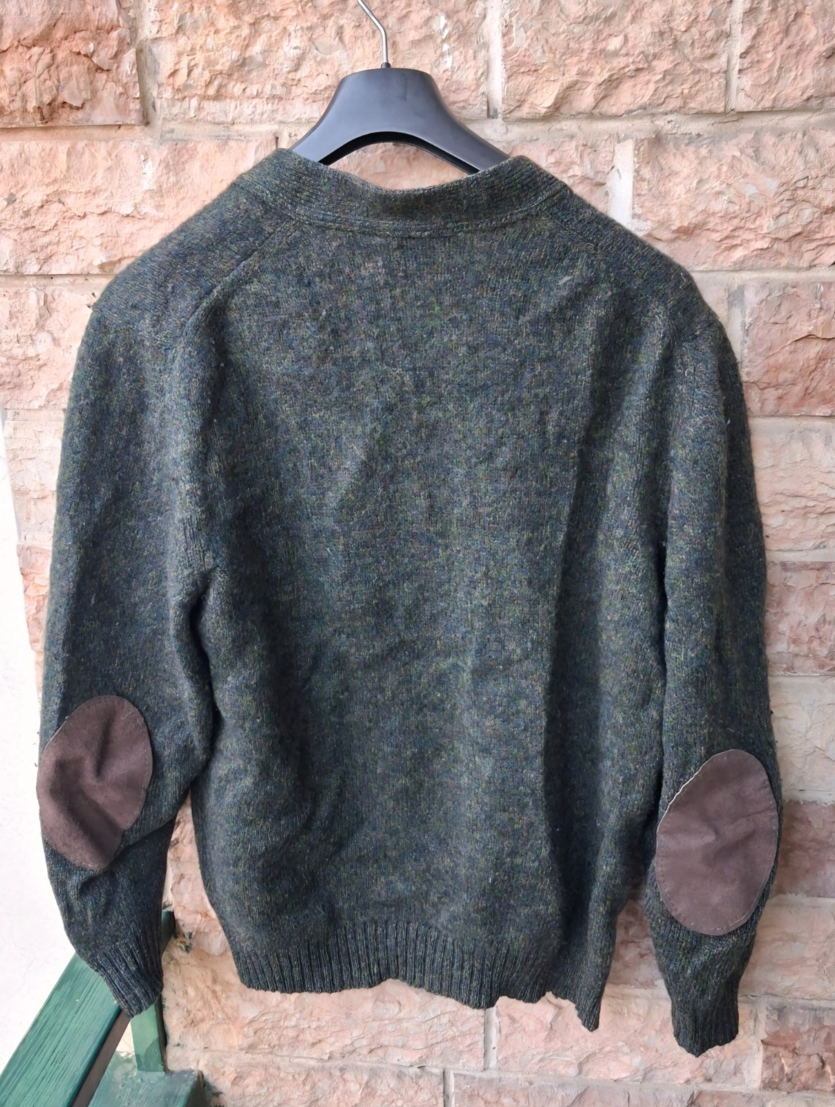 1980s Camel Cardigan Sweater. Large XL. Double wool, men’s. Vintage Made Ita