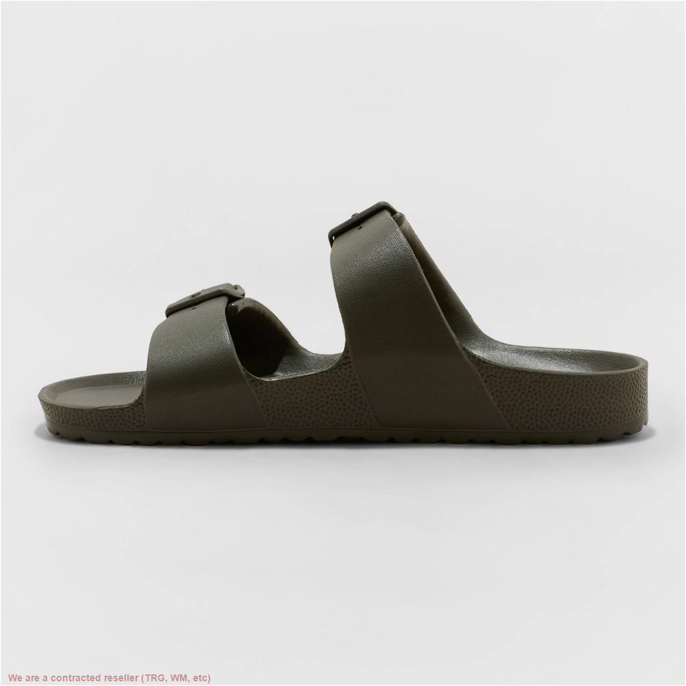 Men’s Carson Two Band Slide Sandals Goodfellow&Co Olive Green 13