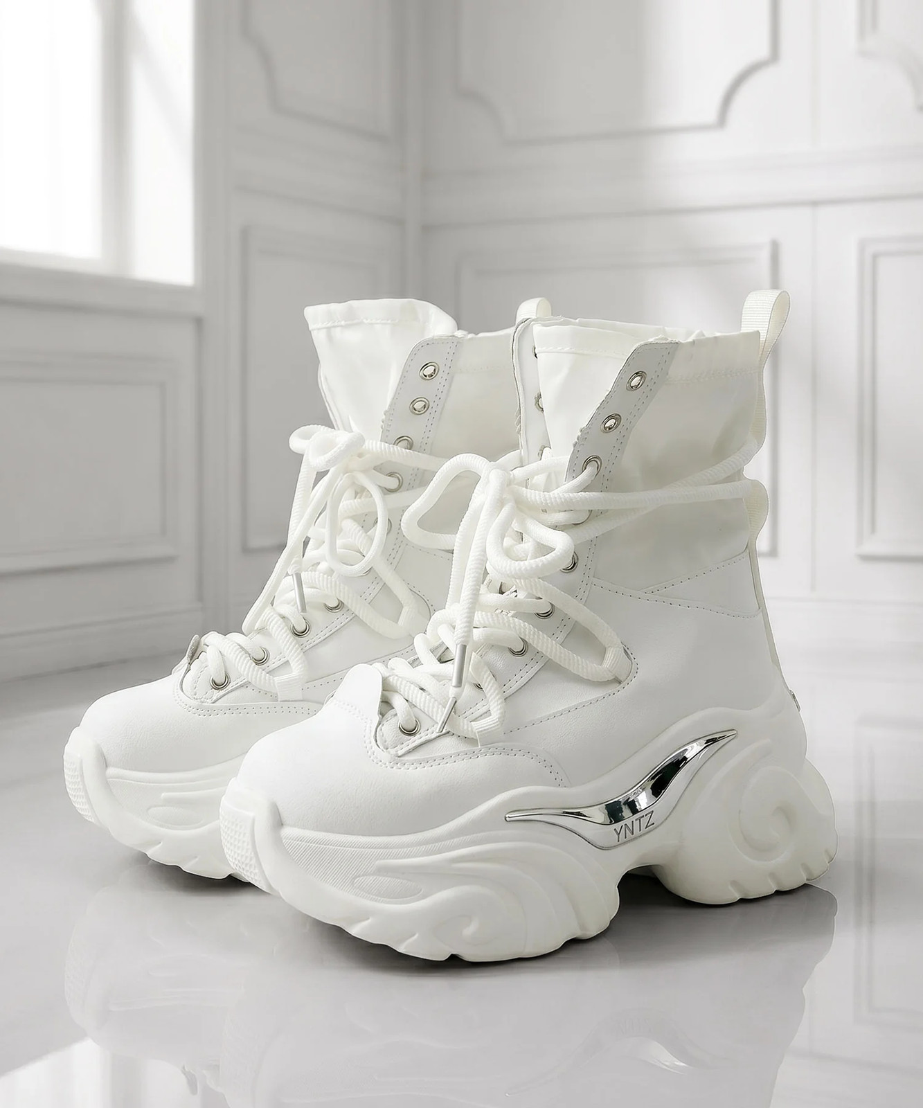 Ballet Core Platform Sneaker Shoes ruff High Cut Beautiful Legs Leg Jirai New