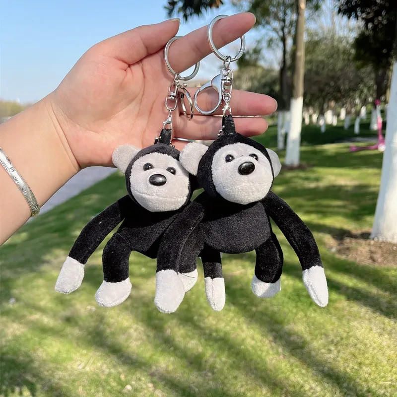 11cm Cute Gorilla Plush Keychain Soft Stuffed Animal Keyring Bag Pendant Charm G