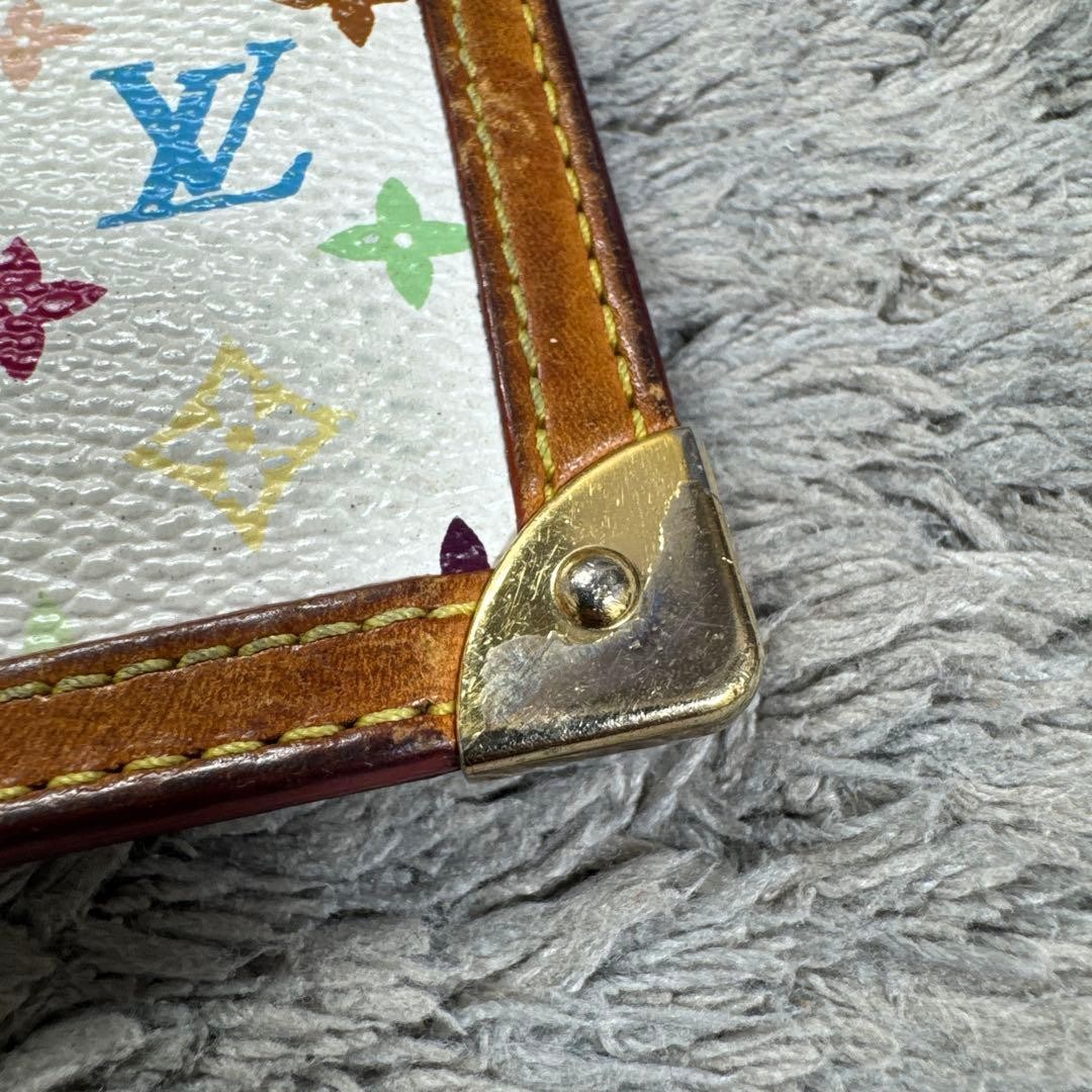 Auth Louis Vuitton Pochette Cles Monogram Multicolor Coin Case Made in Spain LV