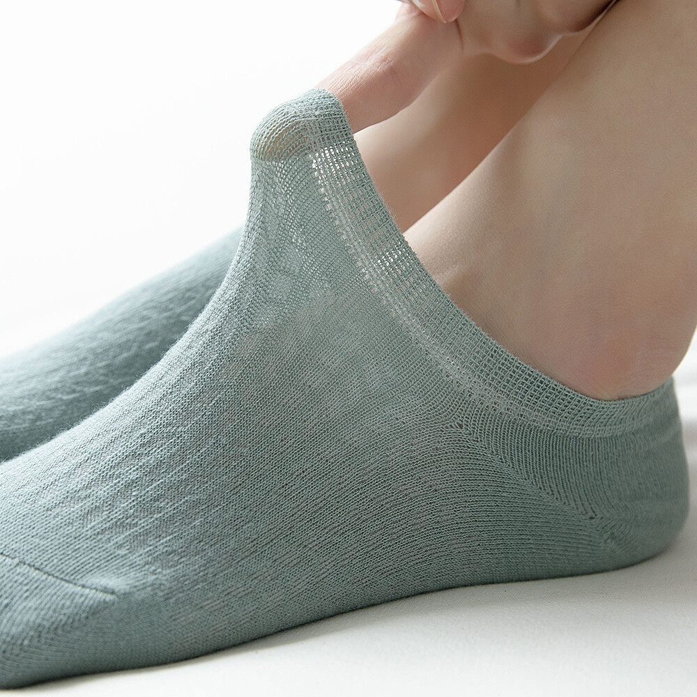 10 Pairs Women Invisible No Show Nonslip Loafer Low Cut Solid Cotton Socks 9-11
