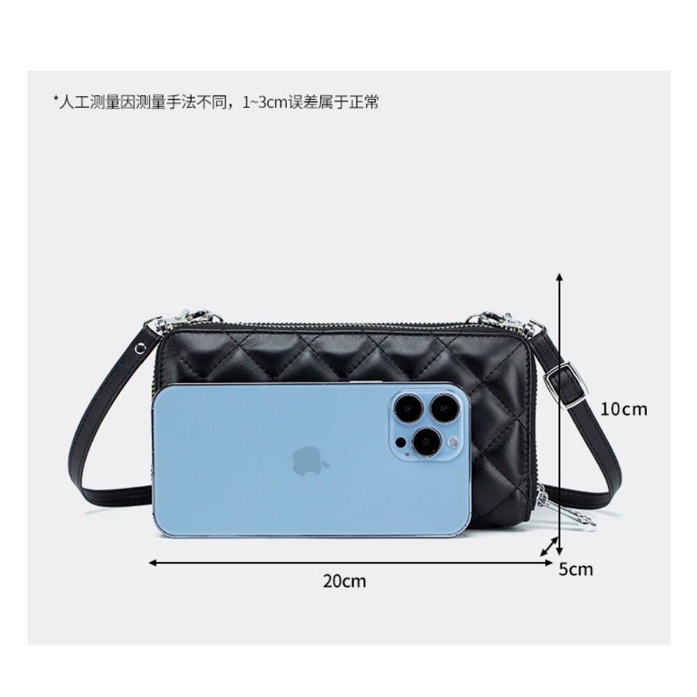 Womens Small Crossbody Bag Genuine Leather Shoulder Handbag Zip Cellphone Wallet