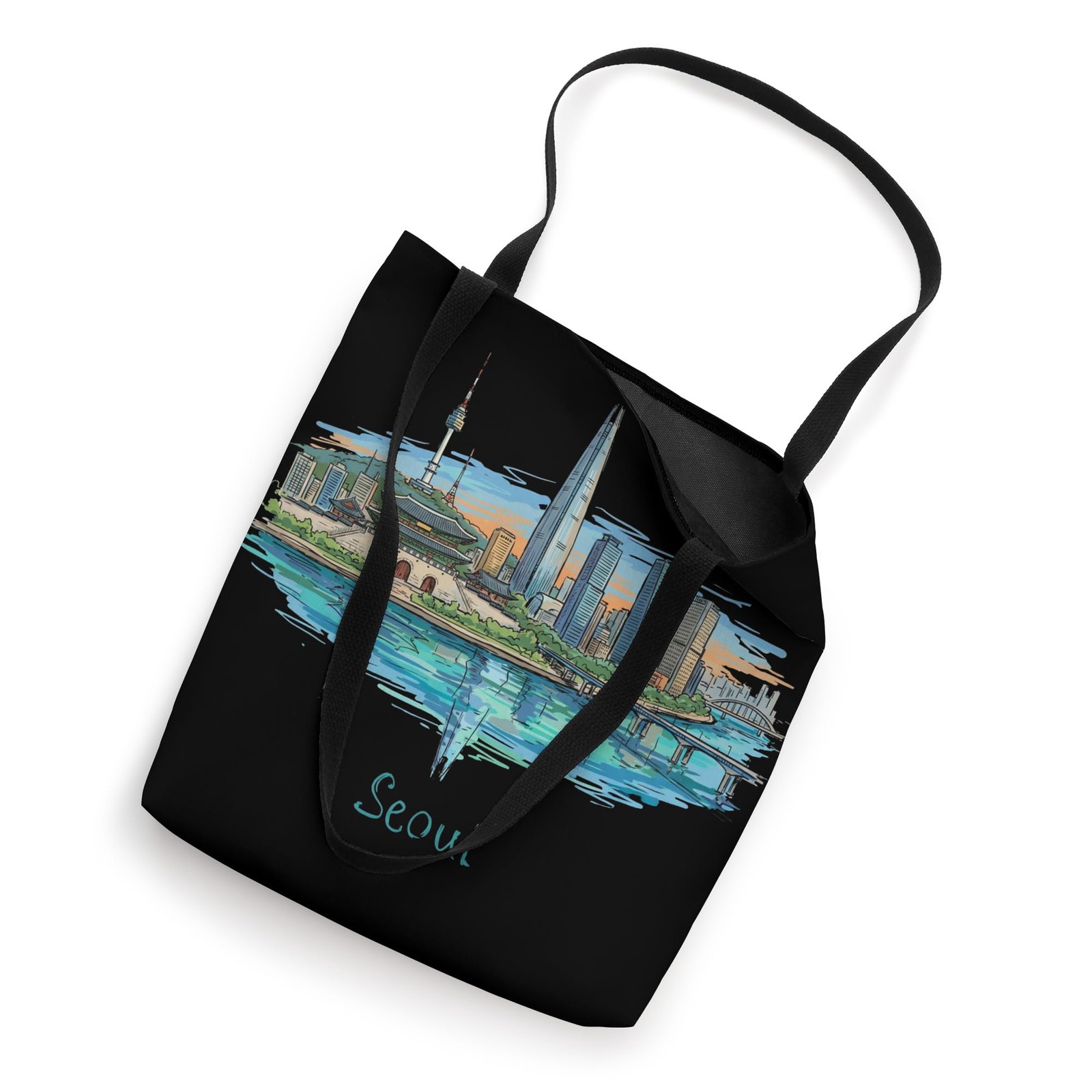 Seoul Republic of Korea Travel Souvenir City Landmark Gift Tote Bag