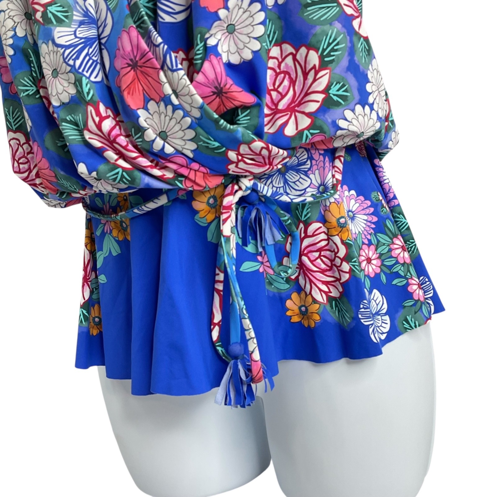 Johnny Was Swimsuit Womens Sz S Color Blast Tankini Top CSW8223-J Nwt $298