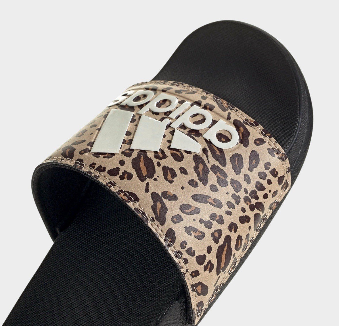 New Womens ADIDAS ADILETTE COMFORT SLIDE ID8502 BLACK LEOPARD US W 6-10