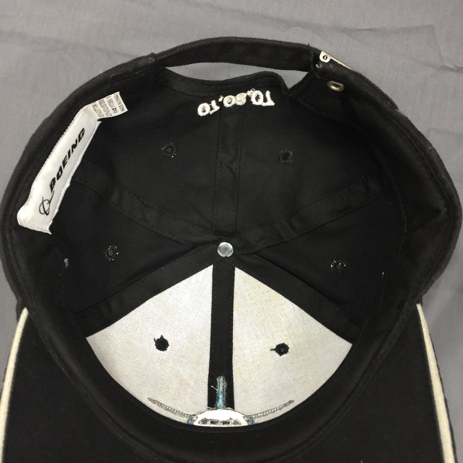 Boeing 787 Dreamliner Embroidered Hat 07-08-07 Black Commercial Plane Adjustable