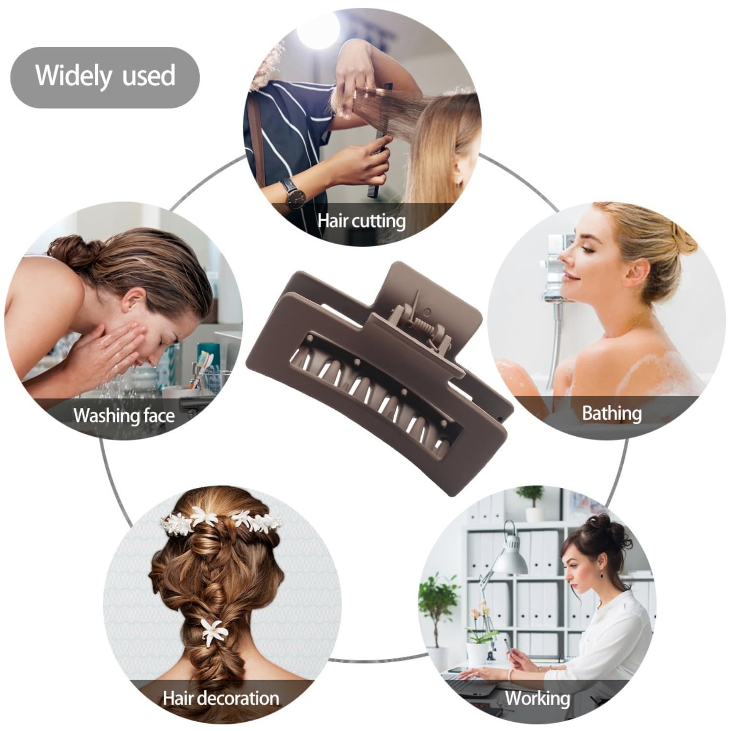 Luxury Women’s Frosted Hair Claw Clip Set (10PCS)