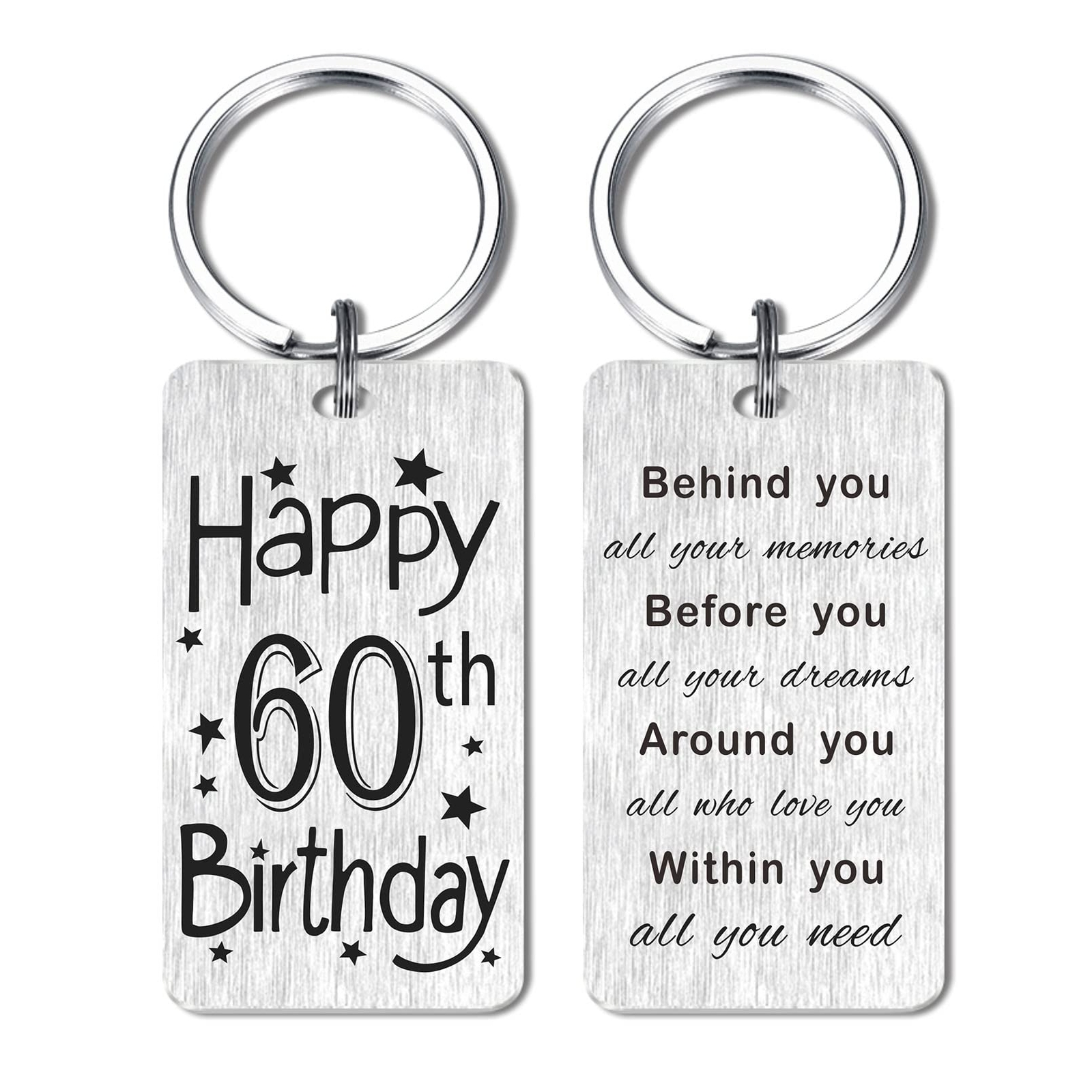 60th Birthday Gifts for Women Men Happy 60 Year Old Birthday Keychain 60 Yr B…