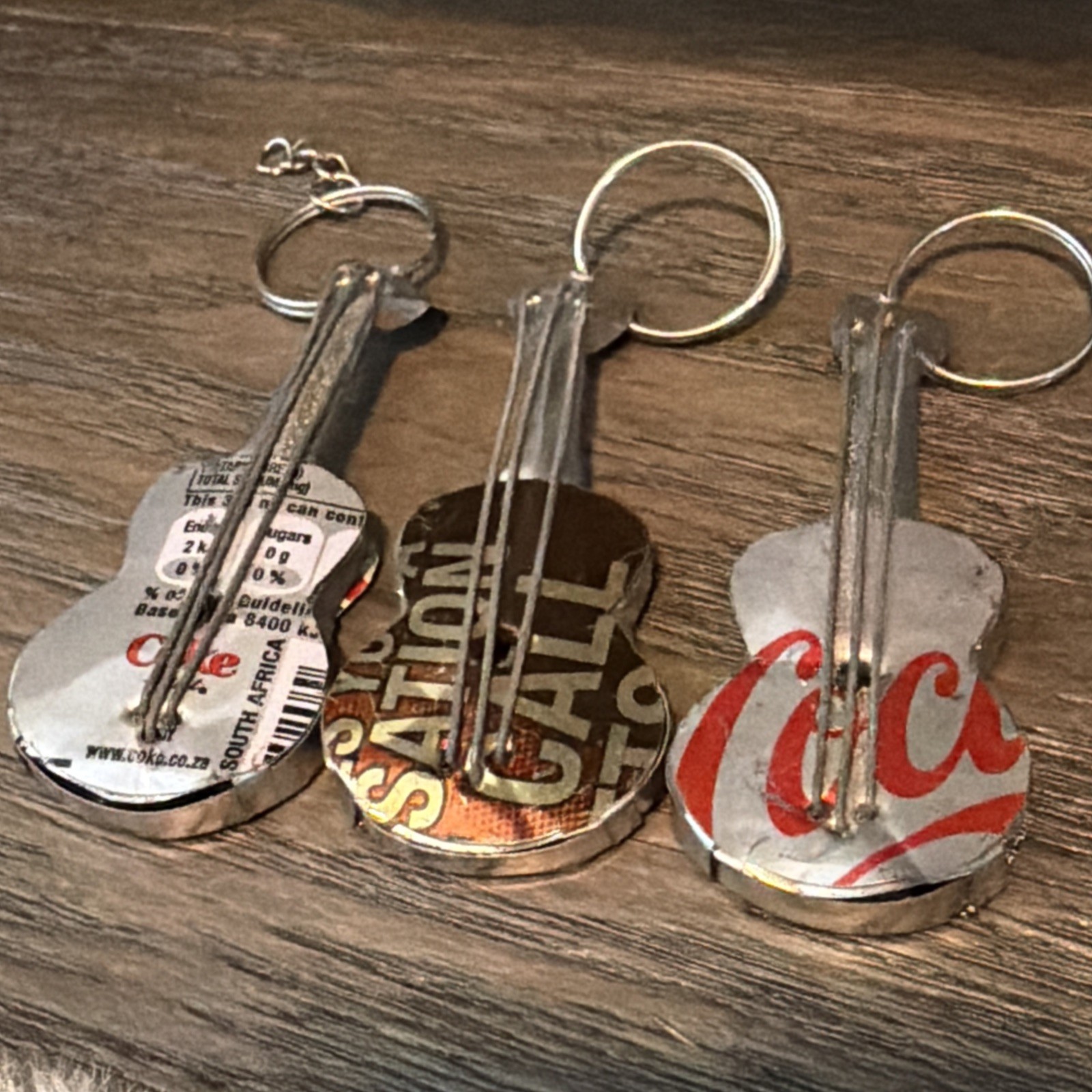 South African Handmade Guitar -Repurposed Aluminum – Keychain