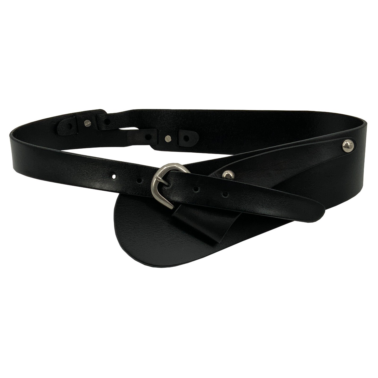 Women Wide Waist Fashion Vintage Cowhide Full Grain Leather Boho Concho Belt