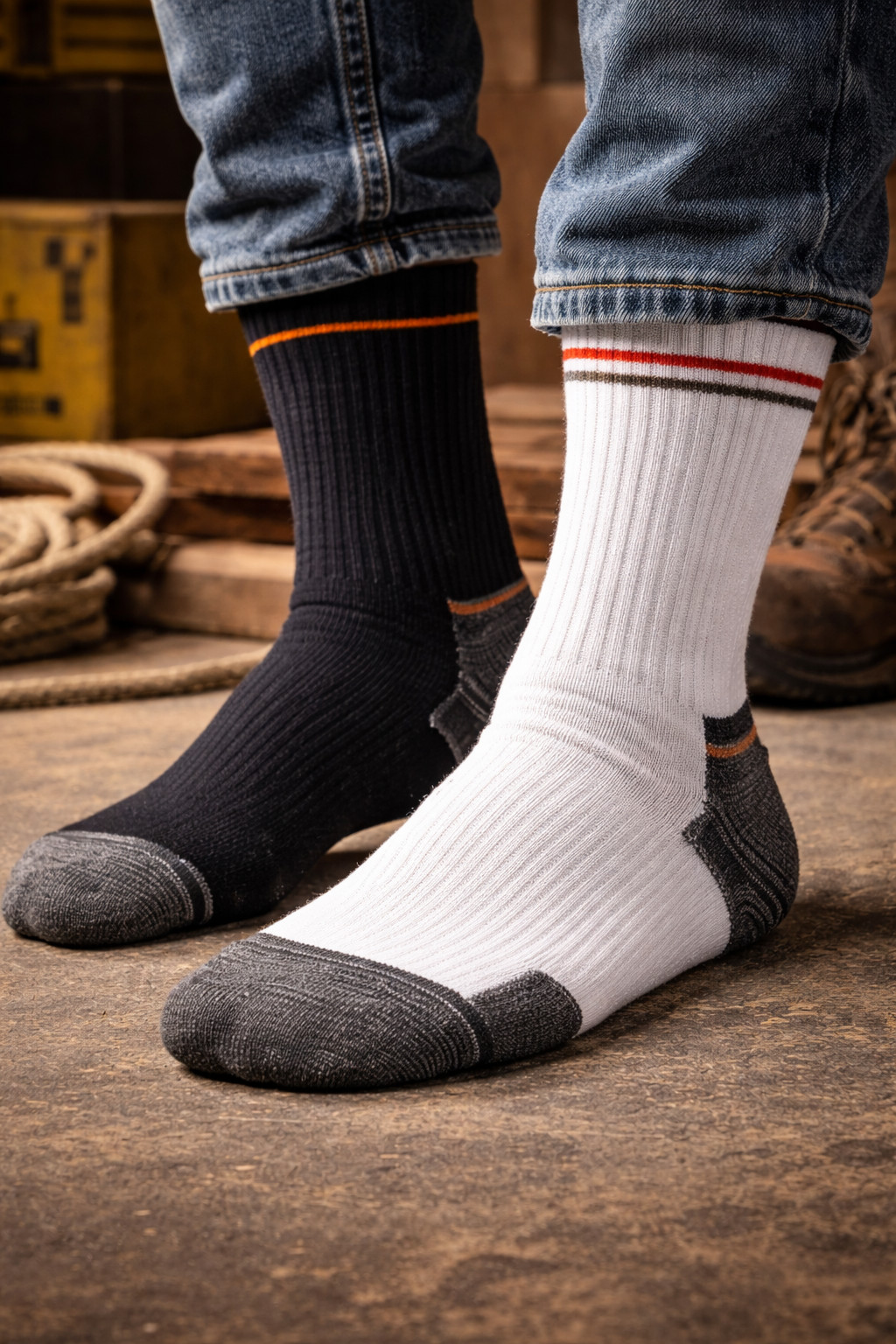 12 pairs Bobcat work crew socks Mens Heavy duty work socks 6-12