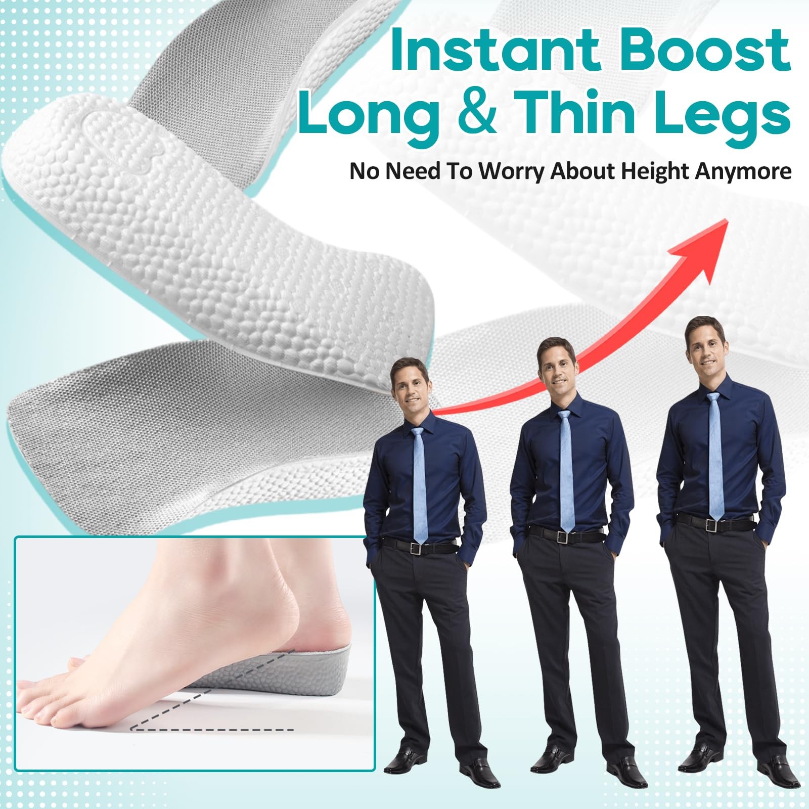 Brandone Insoles – Orthopedic High Pads 1.0 – Height Increase Insoles – Arch