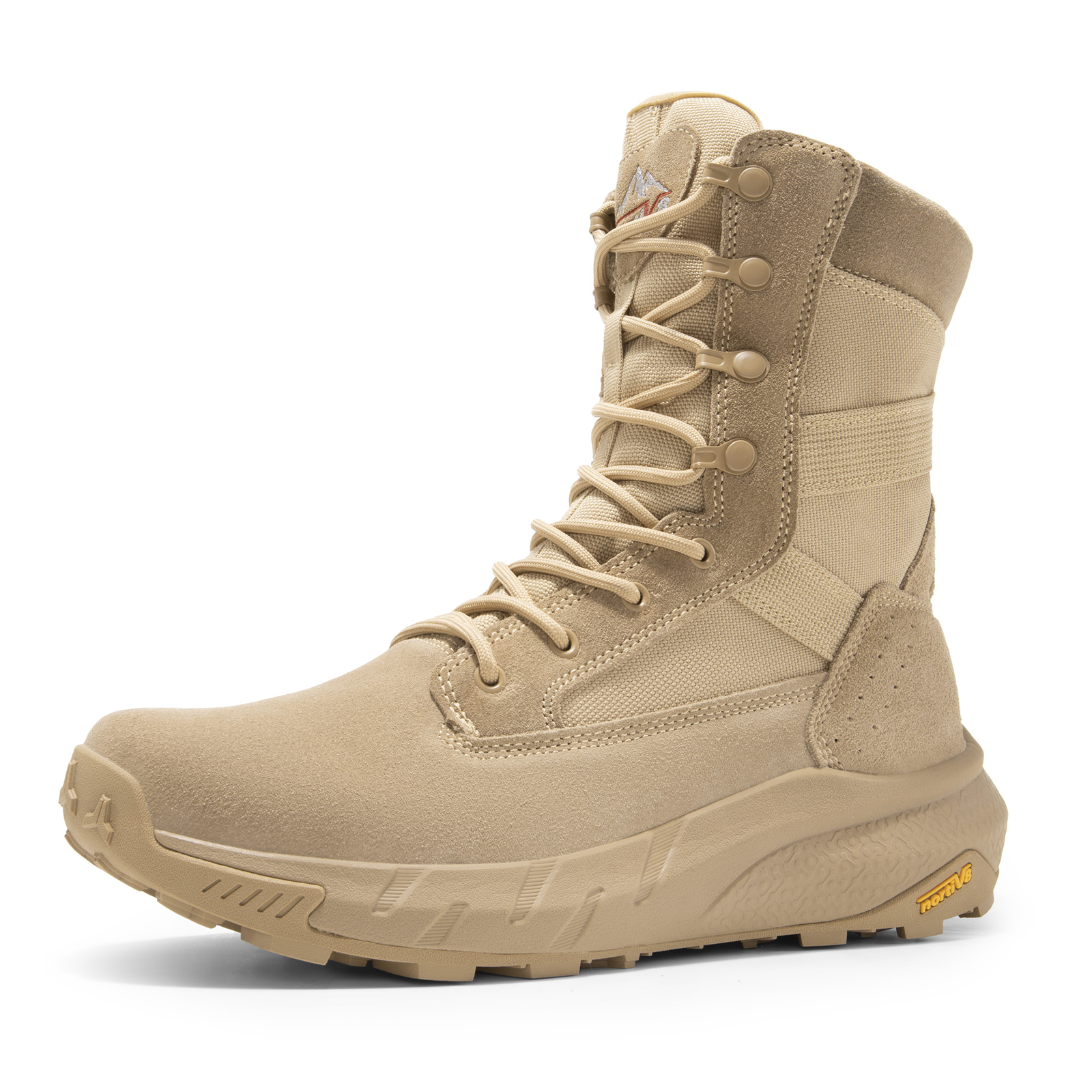NORTIV 8 Mens Military Boots Tactical Boots 8 inches Hiking Leather Combat Boots