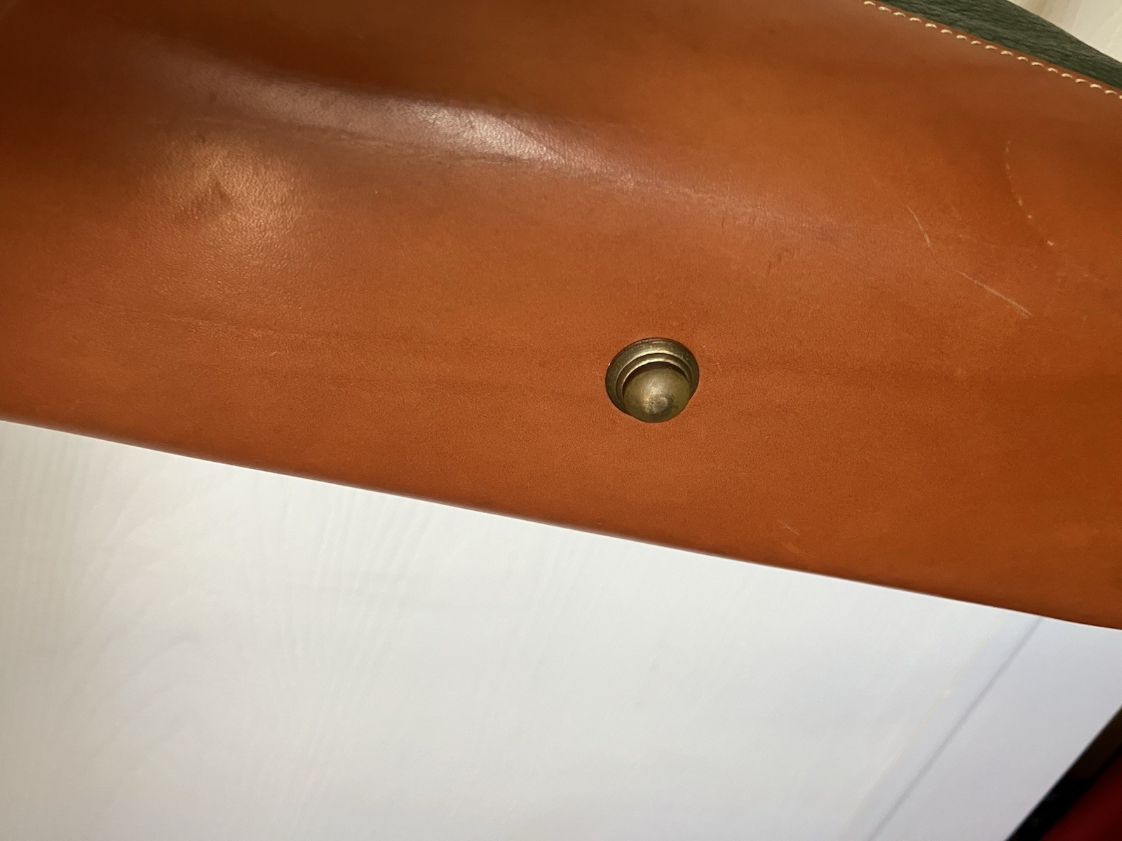 Dooney & Bourke All-Weather Leather Green/Brown Small Crossbody Zip Bag