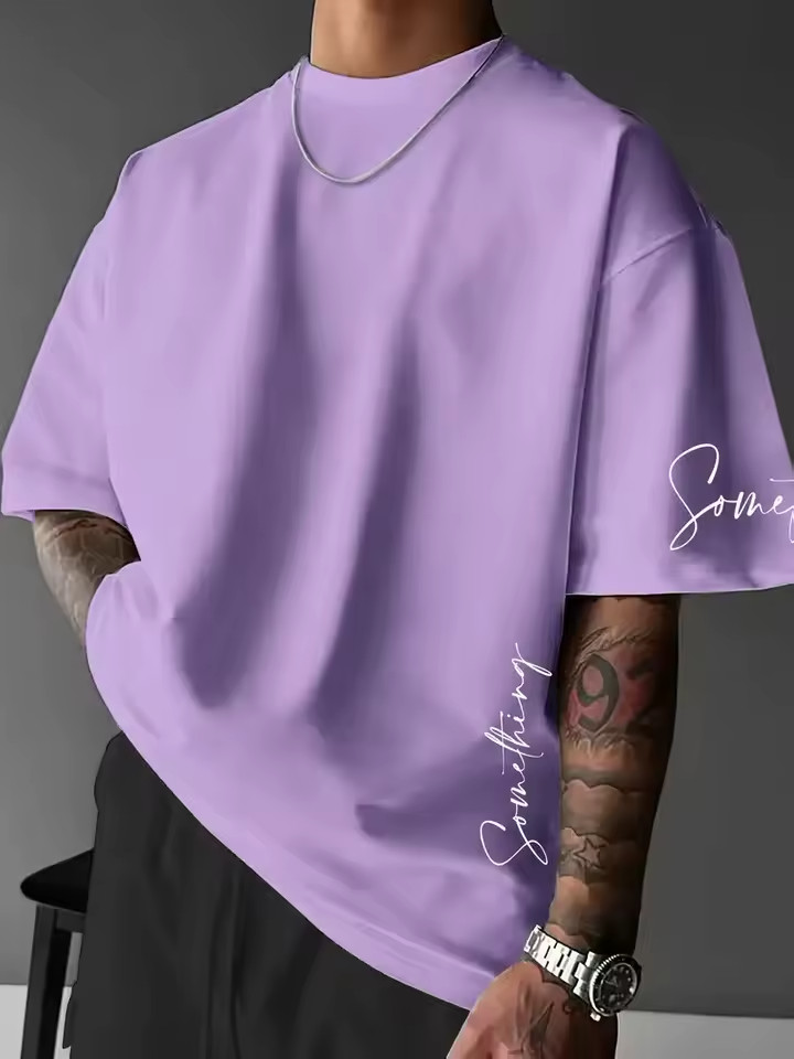 Men’s Heavyweight Cotton T-Shirt Oversized Loose Fit Short Sleeves (SIZE- S-3XL)
