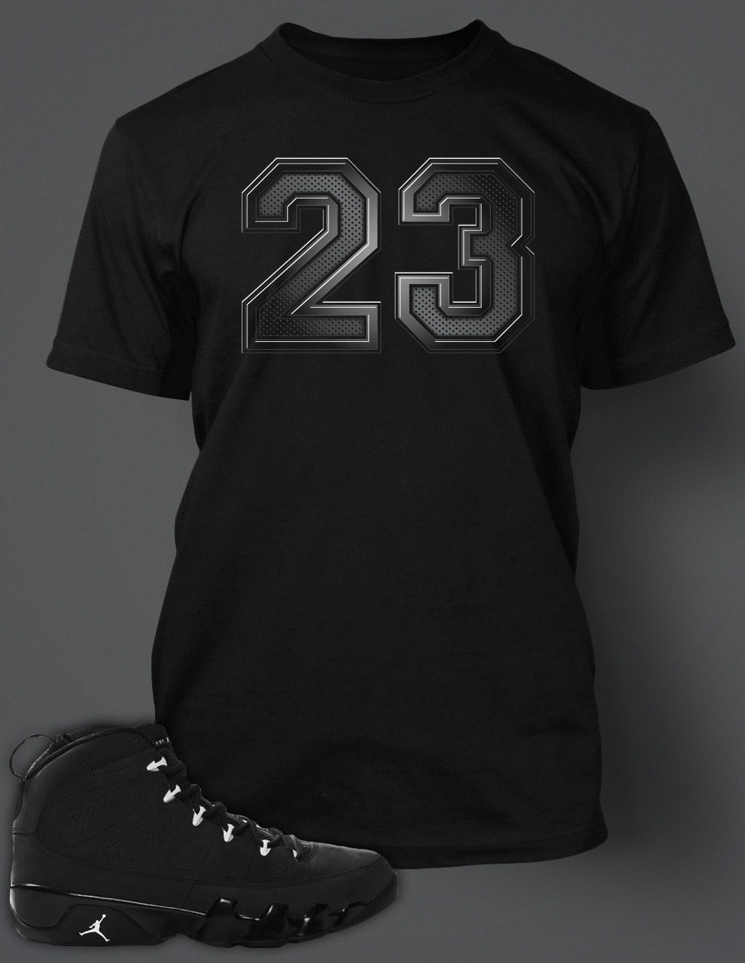 Men 23 Graphic Sneaker Tee Shirt J9 RETRO ANTHRACITE Pro Club Shaka Big Tall Sm