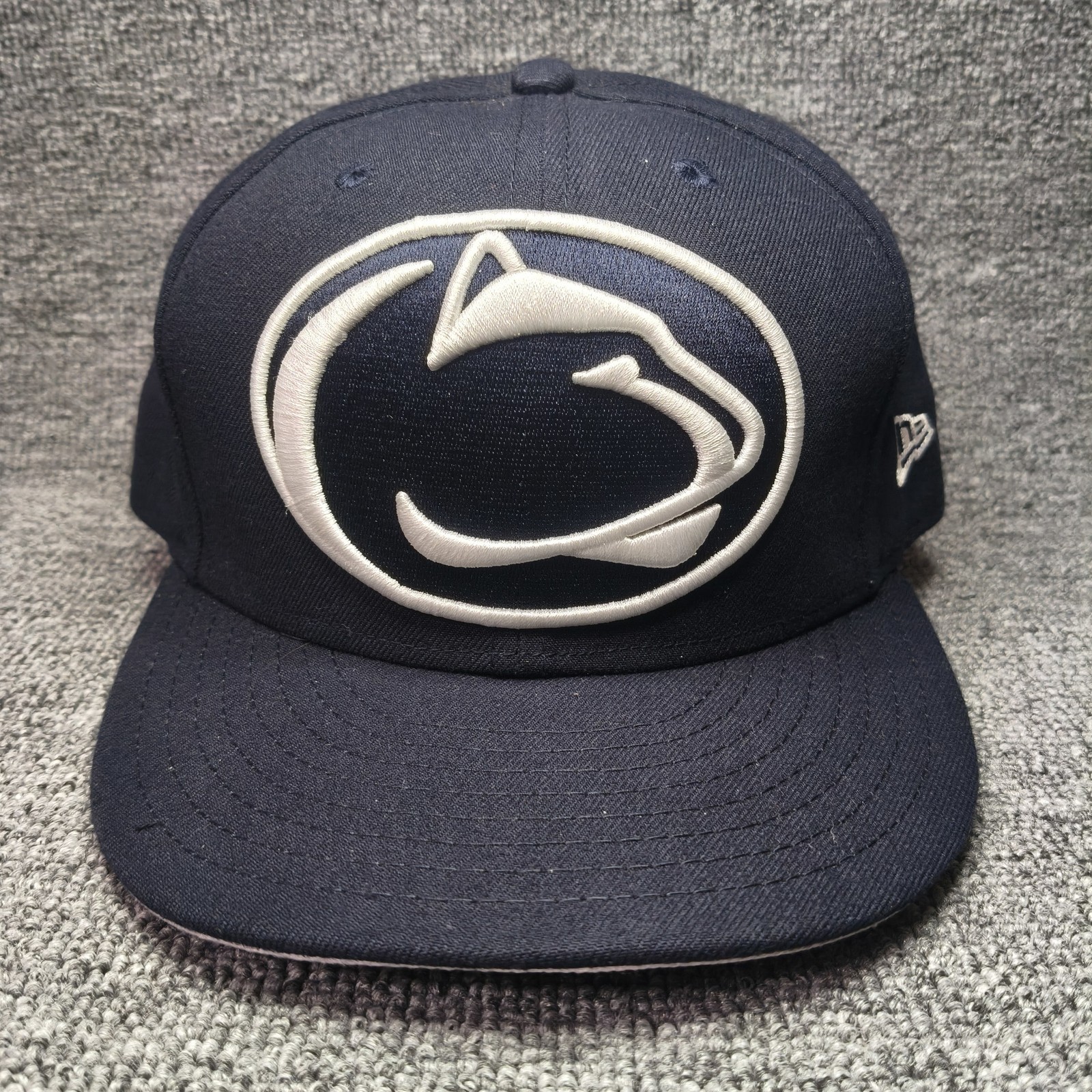 New Era Penn State 59FIFTY Fitted Flat Brim Navy 7 1 4 Hat