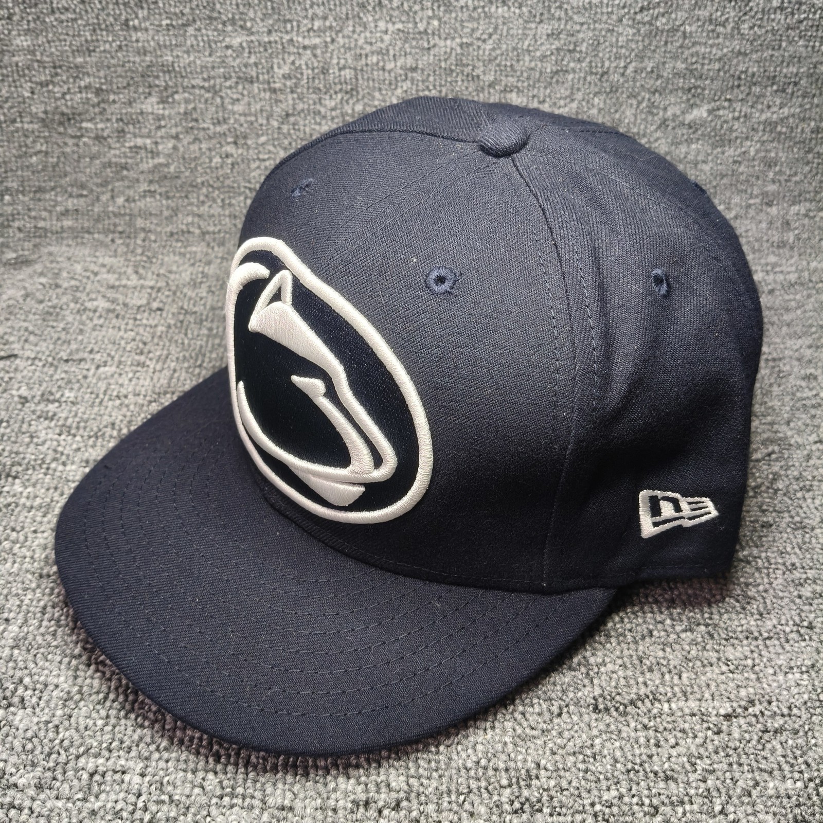 New Era Penn State 59FIFTY Fitted Flat Brim Navy 7 1 4 Hat
