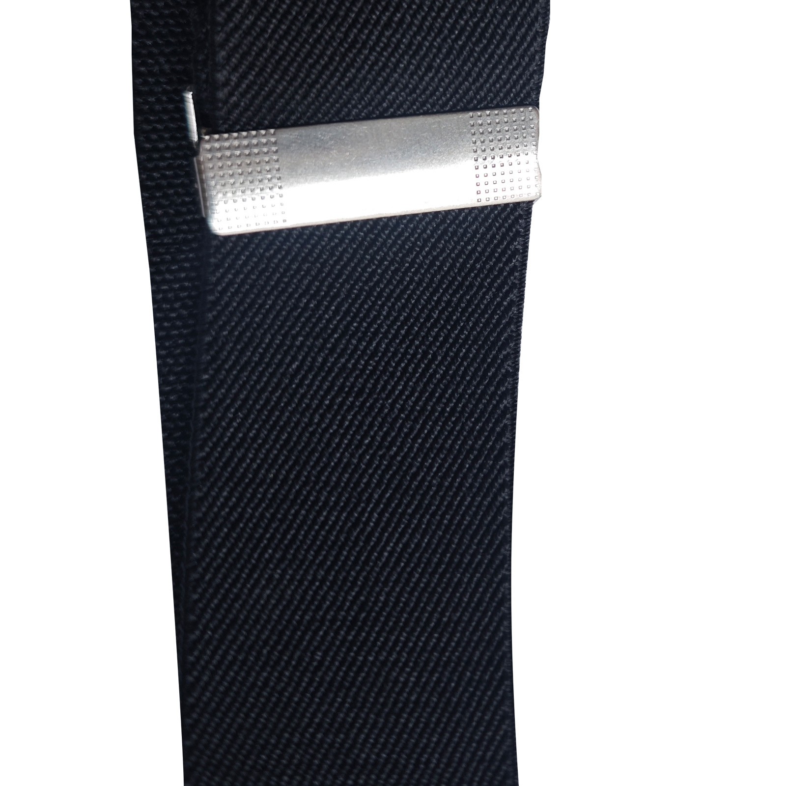 Button Holes Link Men’s Suspenders-Black with 6 Button Holes 2 Length Adjusters