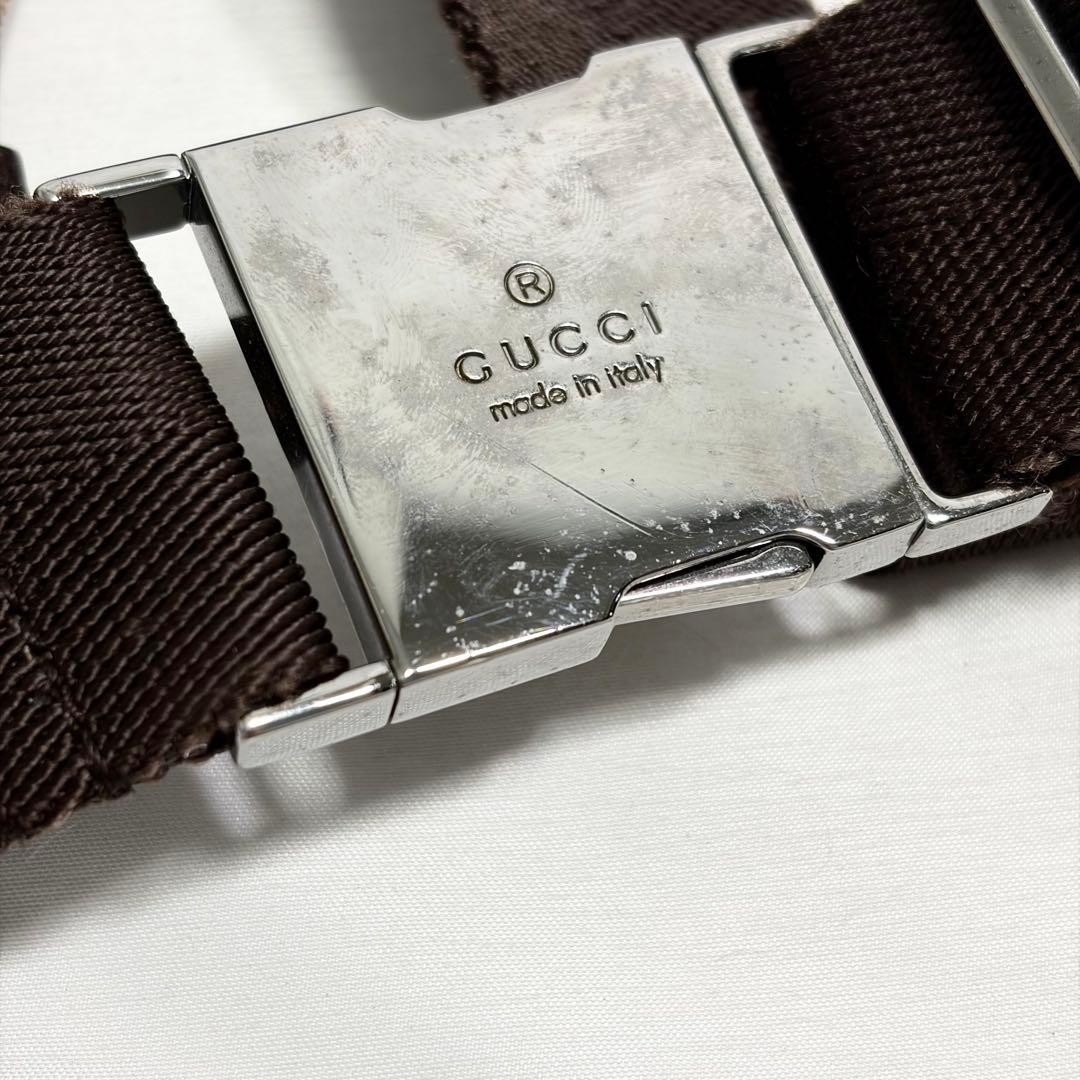 Gucci GG canvas logo embossed shoulder bag 28566 multifunctional brown