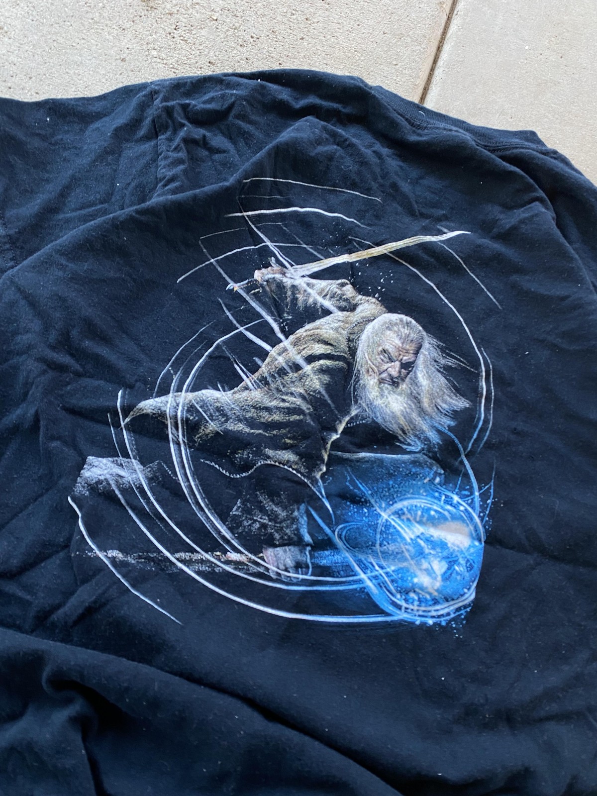 Guardians Of Middle-earth Shirt Mens Medium Black Gandalf Gildan Graphic Tee Y2k