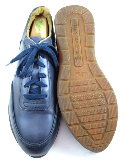 Allen Edmonds “BRENTWOOD” Reserve Lace-Up Leather Dress Sneakers 11 D Navy (787N