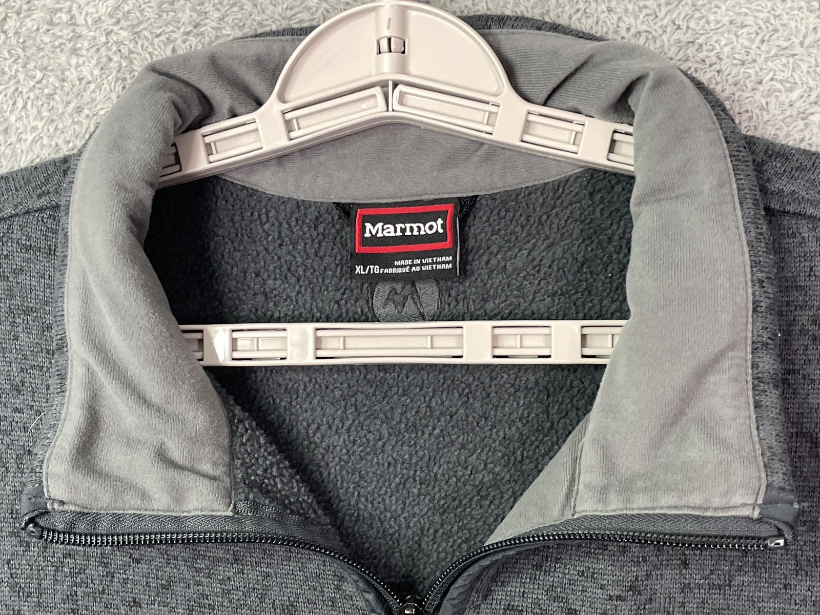 Marmot Jacket Mens XL Gray Fleece Full Zip Thermal Lined Pockets M8223